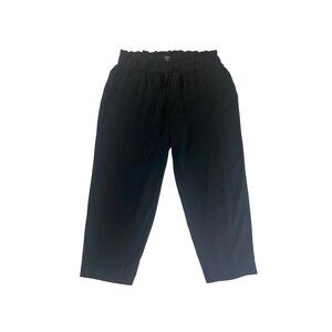 Loft Plus Casual Black Crop Classic Casual Stretch Waist Pants - 16